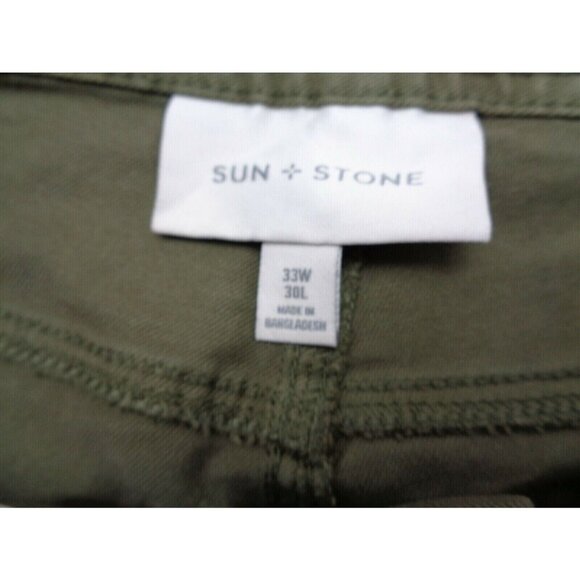 Sun-Stone Slim fit Men's Jeans Color Green Size 33 by 30 - Picture 2 of 10